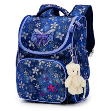 Ранець дитячий шкільний для дівчинки Sky Name, одне відділення, синій