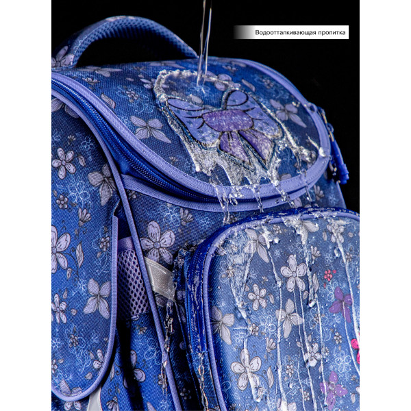 Ранец детский школьный для девочки Sky Name, одно отделение, синий Ранец детский школьный для девочки Sky Name, одно отделение, синий