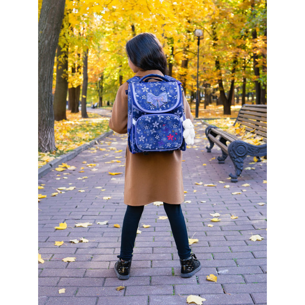 Ранец детский школьный для девочки Sky Name, одно отделение, синий Ранец детский школьный для девочки Sky Name, одно отделение, синий