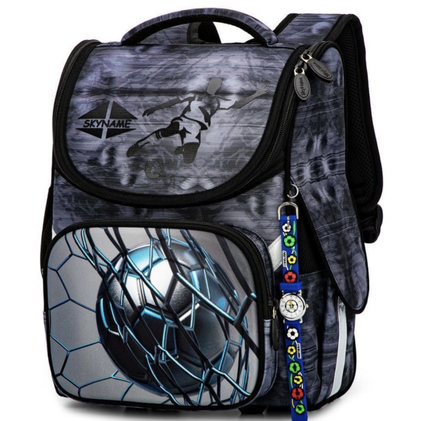 Шкільний рюкзак Sky Name (Winner) для хлопчиків 1-4 клас, водовідштовхувальна тканина, 14 л, принт М'яч Шкільний рюкзак Sky Name (Winner) для хлопчиків 1-4 клас, водовідштовхувальна тканина, 14 л, принт М'яч