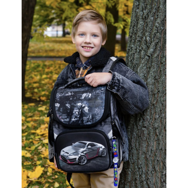 Рюкзак шкільний Sky Name (Winner) для хлопчиків 1-4 клас, водовідштовхувальна тканина, 14 л, принт Машина Рюкзак шкільний Sky Name (Winner) для хлопчиків 1-4 клас, водовідштовхувальна тканина, 14 л, принт Машина