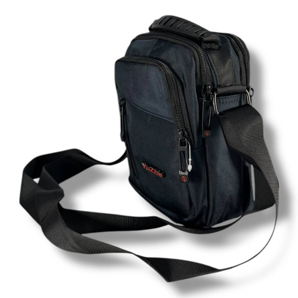 Мужская текстильная сумка через плечо, синяя