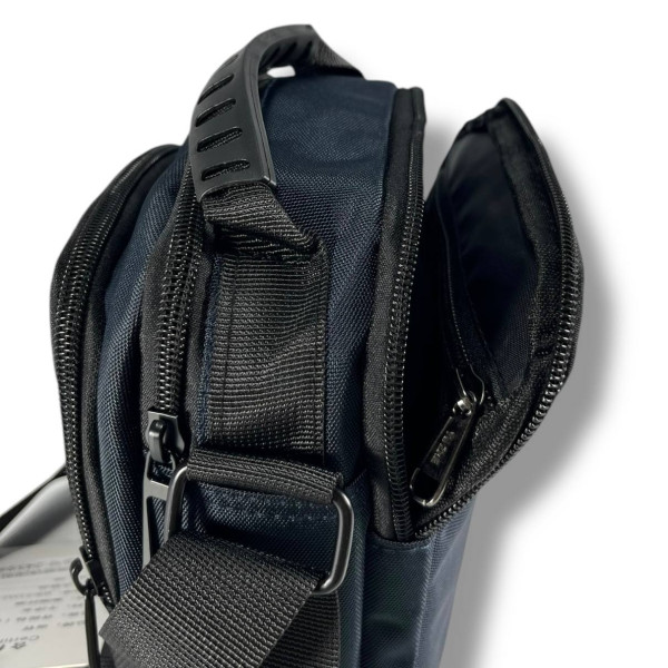 Мужская текстильная сумка через плечо, синяя