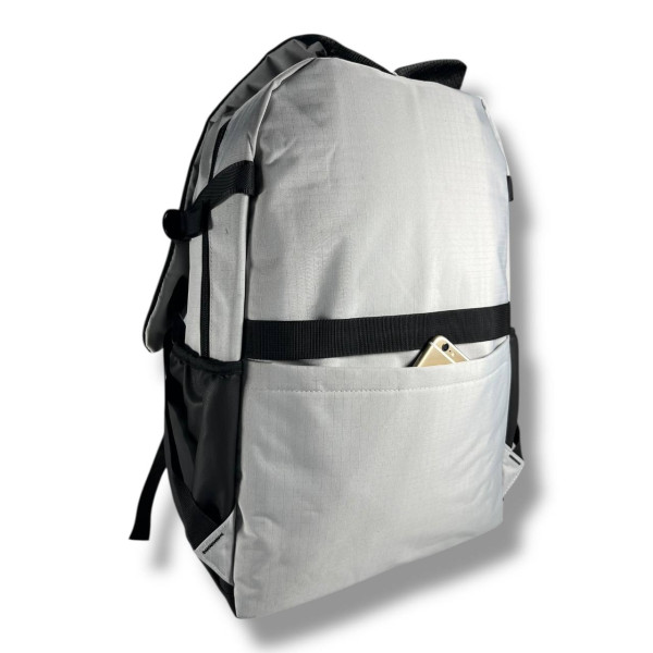 Стильний і практичний шкільний рюкзак, світло-сірий, водонепроникий, на 2 відділення Стильний і практичний шкільний рюкзак, світло-сірий, водонепроникий, на 2 відділення