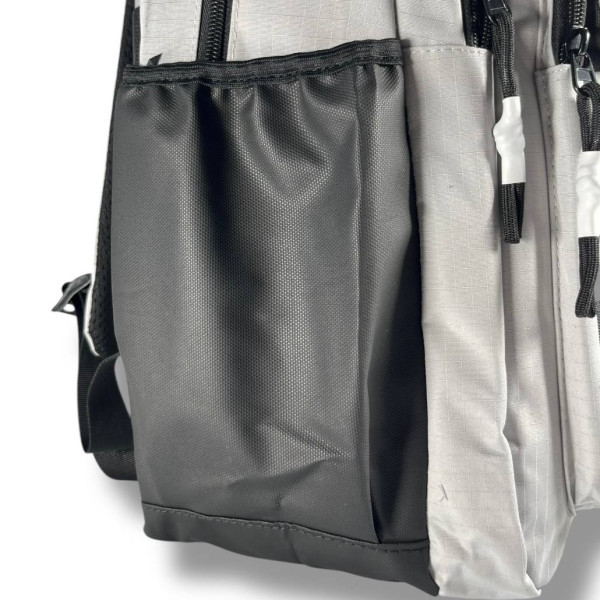 Стильний і практичний шкільний рюкзак, світло-сірий, водонепроникий, на 2 відділення Стильний і практичний шкільний рюкзак, світло-сірий, водонепроникий, на 2 відділення