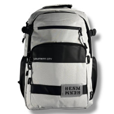 Стильный и практичный школьный рюкзак, светло-серый, водонепроницаемый, на 2 отделения