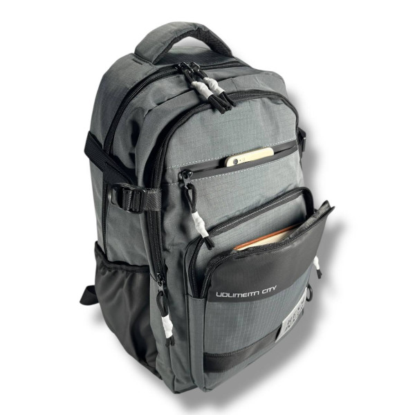 Стильний і практичний шкільний рюкзак, темно-сірий, водонепроникий, на 2 відділення Стильний і практичний шкільний рюкзак, темно-сірий, водонепроникий, на 2 відділення