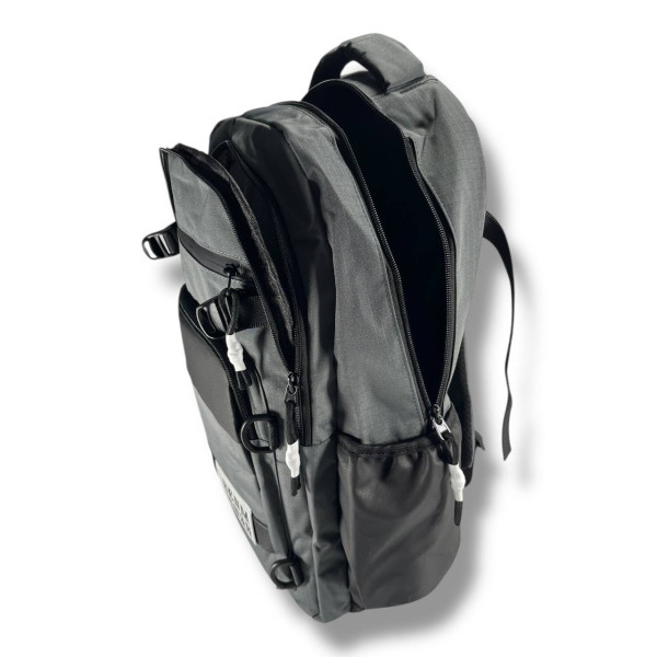Стильний і практичний шкільний рюкзак, темно-сірий, водонепроникий, на 2 відділення Стильний і практичний шкільний рюкзак, темно-сірий, водонепроникий, на 2 відділення