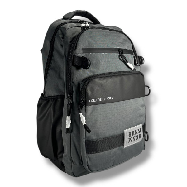 Стильний і практичний шкільний рюкзак, темно-сірий, водонепроникий, на 2 відділення Стильний і практичний шкільний рюкзак, темно-сірий, водонепроникий, на 2 відділення