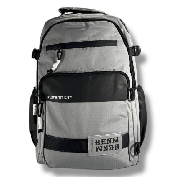 Стильний і практичний шкільний рюкзак, сірий, водонепроникий, на 2 відділення