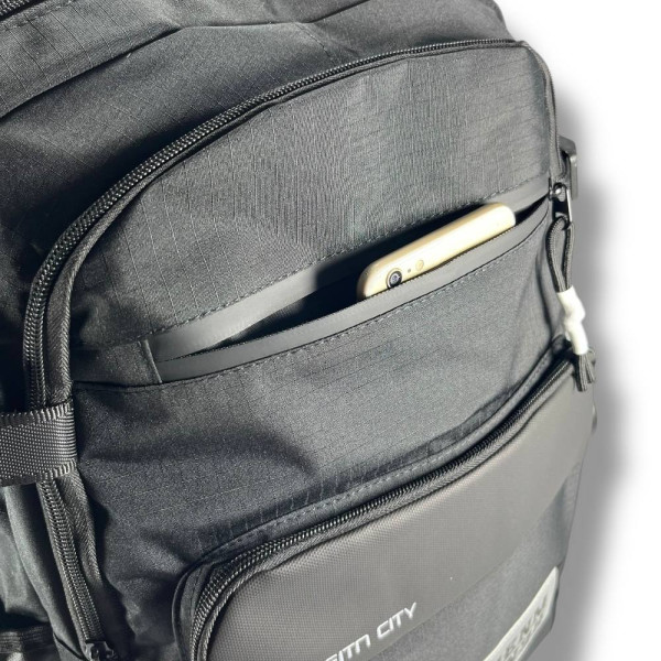 Стильний і практичний шкільний рюкзак, чорний, водонепроникий, на 2 відділення Стильний і практичний шкільний рюкзак, чорний, водонепроникий, на 2 відділення