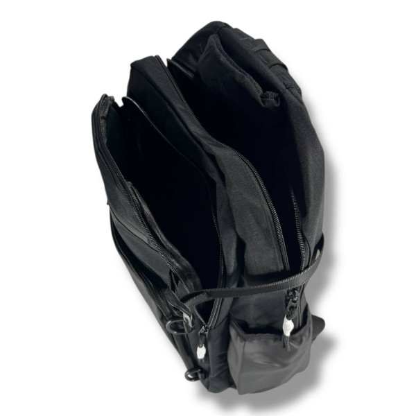 Стильний і практичний шкільний рюкзак, чорний, водонепроникий, на 2 відділення Стильний і практичний шкільний рюкзак, чорний, водонепроникий, на 2 відділення