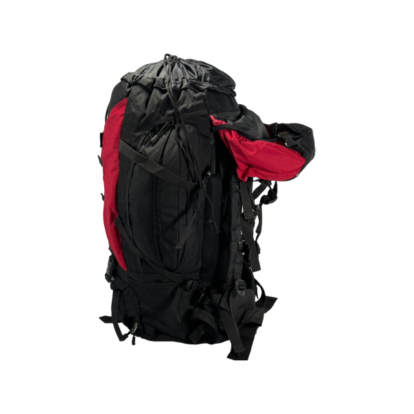 Туристический рюкзак с анатомической спинкой, на 80 л, черный с красным Туристический рюкзак с анатомической спинкой, на 80 л, черный с красным
