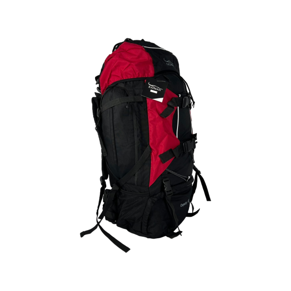 Туристический рюкзак с анатомической спинкой, на 80 л, черный с красным Туристический рюкзак с анатомической спинкой, на 80 л, черный с красным