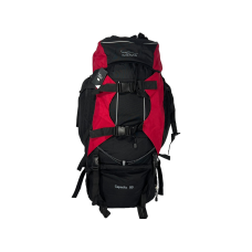 Туристичний рюкзак з анатомічною спинкою, на 80 л, чорний з червоний