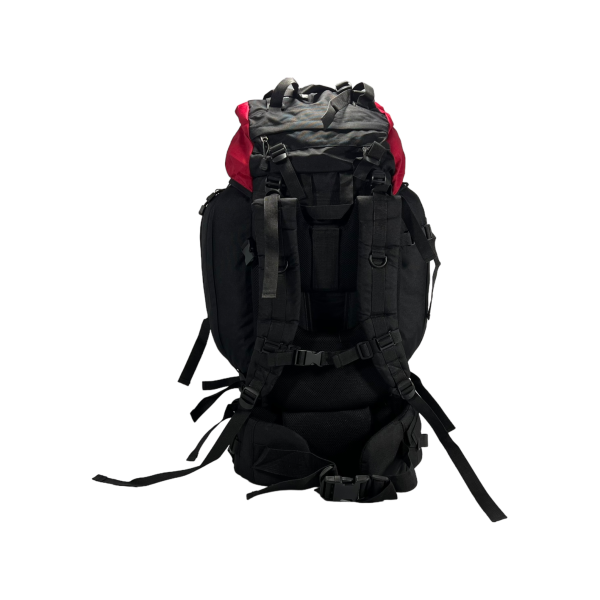 Туристический рюкзак с анатомической спинкой, на 80 л, черный с красным Туристический рюкзак с анатомической спинкой, на 80 л, черный с красным