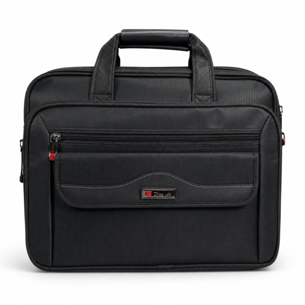 Сумка для ноутбука Leather RL1058 чорна з CORDURA з кріпленням на валізу