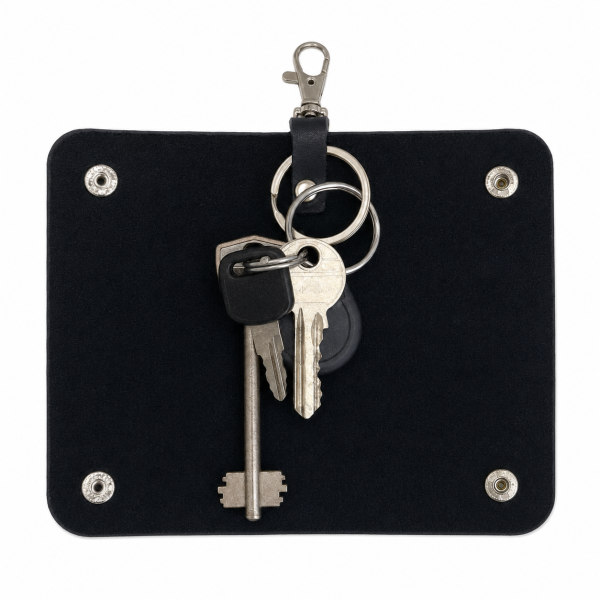 Ключниця BagWay зі штучної шкіри чорна 15×12 см