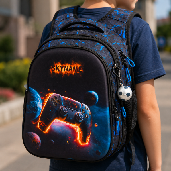 Шкільний рюкзак SkyName R1-090 для хлопчика голубий з ортопедичною спинкою
