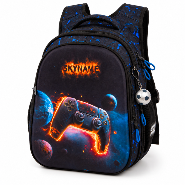 Шкільний рюкзак SkyName R1-090 для хлопчика голубий з ортопедичною спинкою