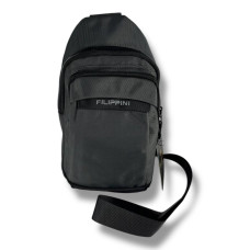 Практичная и стильная мужская сумка через плечо, текстильная, серая