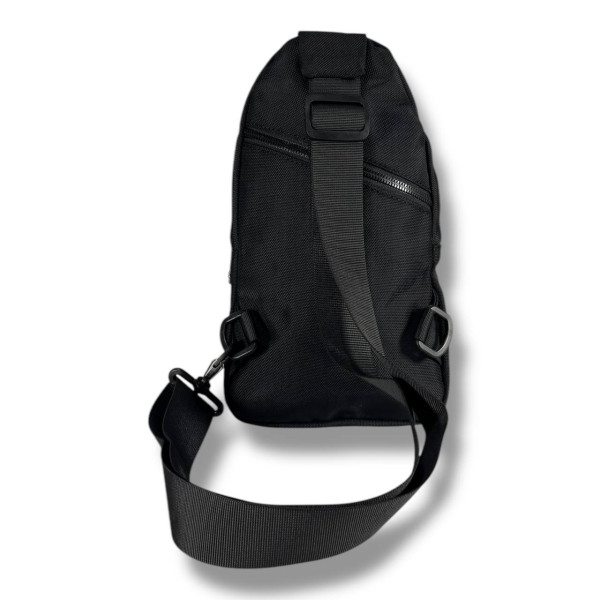 Практичная и стильная мужская сумка через плечо, текстильная, чорна Практичная и стильная мужская сумка через плечо, текстильная, чорна