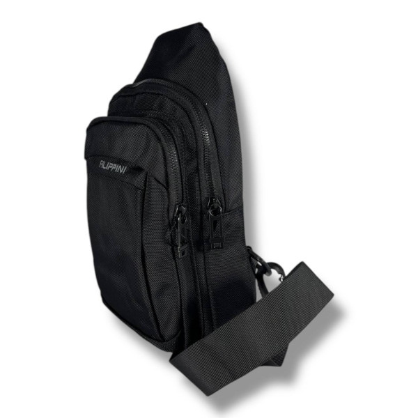 Практичная и стильная мужская сумка через плечо, текстильная, чорна Практичная и стильная мужская сумка через плечо, текстильная, чорна