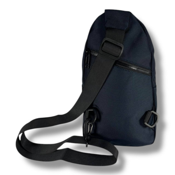 Практичная и стильная мужская сумка через плечо, текстильная, синяя.