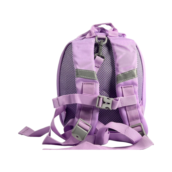 Дитячий рюкзак з батьківським повідком, фіолетовий малюнок аніме