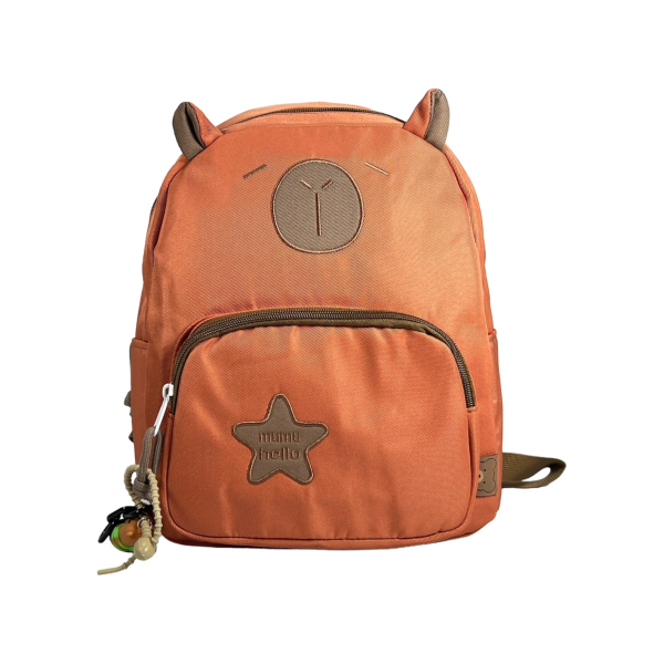 Детский рюкзак на два отделения, оранжевый