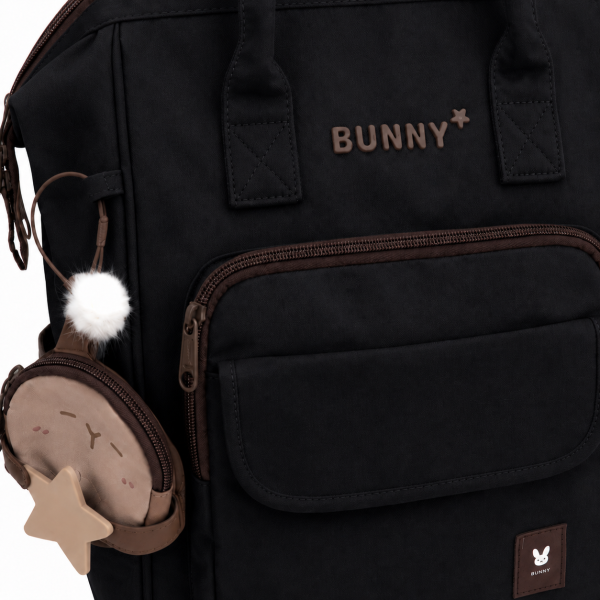 Шкільний рюкзак Bunny для дівчинки чорний з відділенням для ноутбука