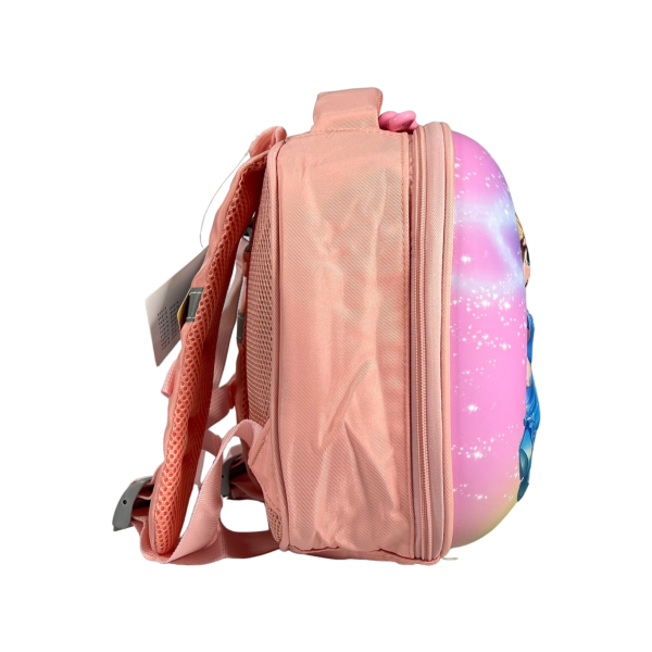 Детский рюкзак с родительским поводком, розовый рисунок принцесса