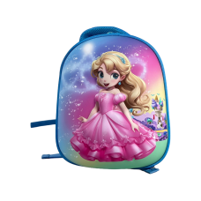 Детский рюкзак с родительским поводком, голубой цвет, рисунок принцесса