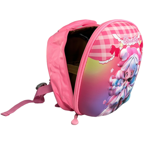 Детский рюкзак с родительским поводком, розового цвета.