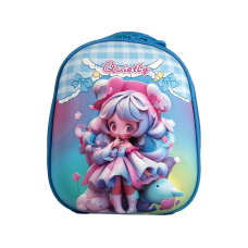 Детский рюкзак с родительским поводком, голубой рисунок Аниме