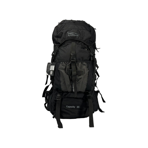 Туристичний рюкзак з анатомічною спинкою, 60 л, чорний