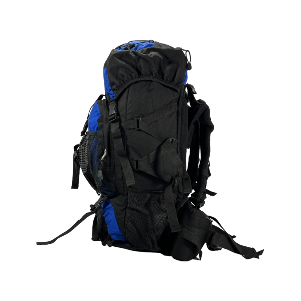 Туристичний рюкзак з анатомічною спинкою, 60 л,чорний з синім Туристичний рюкзак з анатомічною спинкою, 60 л,чорний з синім