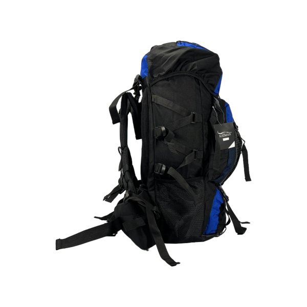 Туристичний рюкзак з анатомічною спинкою, 60 л,чорний з синім Туристичний рюкзак з анатомічною спинкою, 60 л,чорний з синім