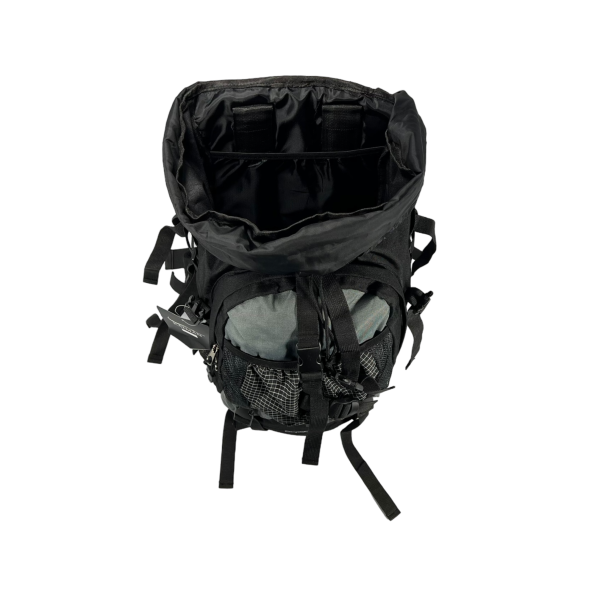 Туристичний рюкзак з анатомічною спинкою, 60 л, чорний з сірим