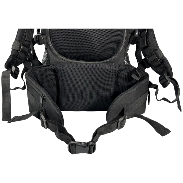 Туристичний рюкзак з анатомічною спинкою, 60 л, чорний з червоним