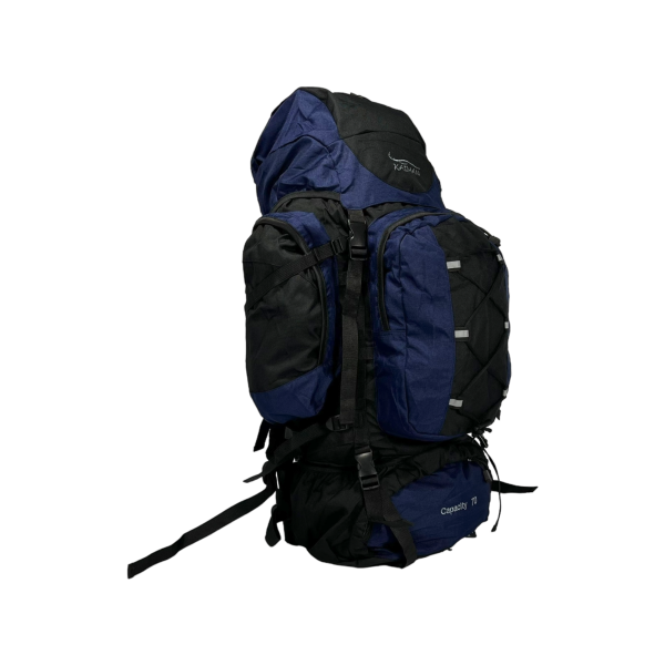 Туристичний рюкзак  з анатомічною спинкою, 80 л, чорний з синім