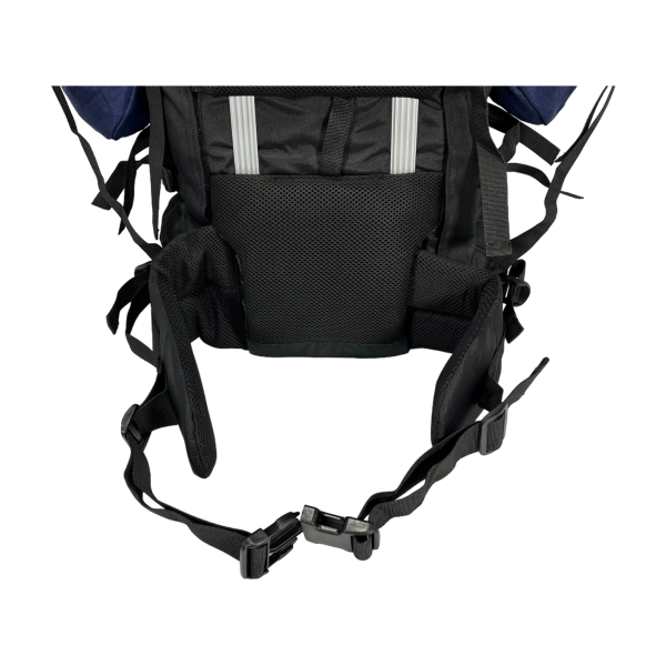 Туристичний рюкзак  з анатомічною спинкою, 80 л, чорний з синім