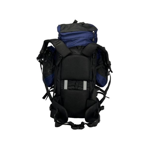 Туристичний рюкзак  з анатомічною спинкою, 80 л, чорний з синім