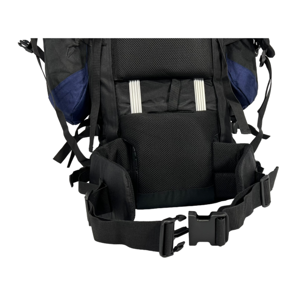 Туристичний рюкзак  з анатомічною спинкою, 80 л, чорний з синім