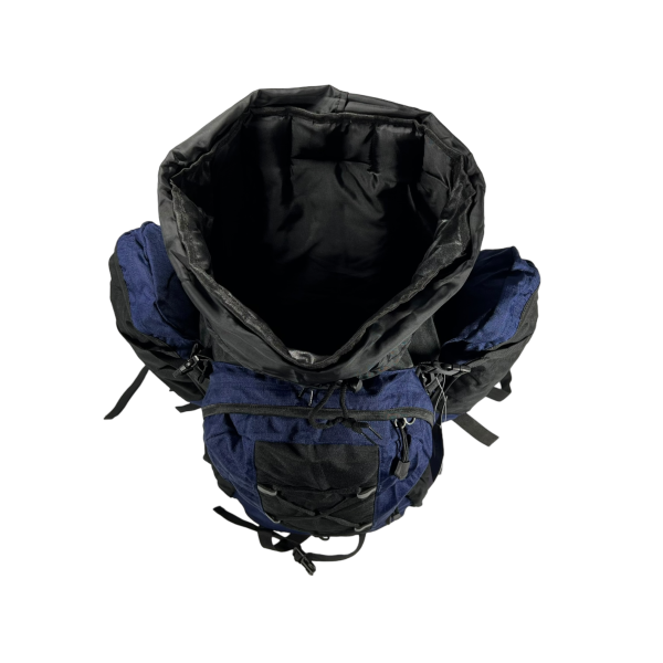 Туристичний рюкзак  з анатомічною спинкою, 80 л, чорний з синім
