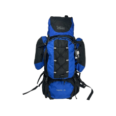 Туристичний рюкзак з анатомічною спинкою, на 80 л, колір чорний з синім