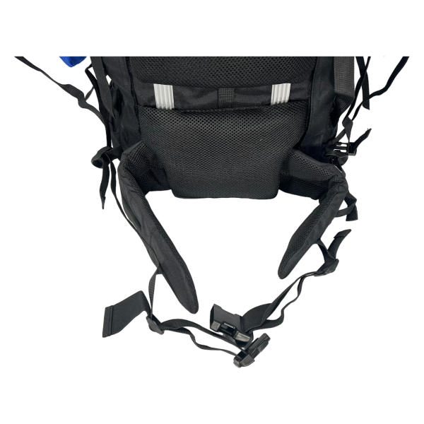 Туристичний рюкзак з анатомічною спинкою, на 80 л, колір чорний з синім