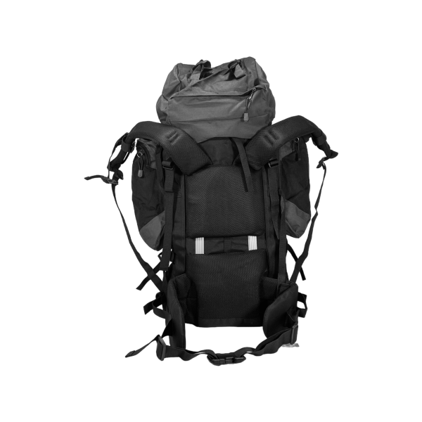 Туристичний рюкзак з анатомічною спинкою, 80 л, чорний з сірим