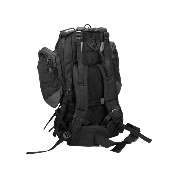 Туристичний рюкзак з анатомічною спинкою, 80 л, чорний з сірим