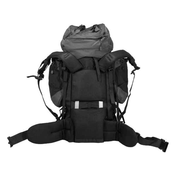 Туристичний рюкзак з анатомічною спинкою, 80 л, чорний з сірим